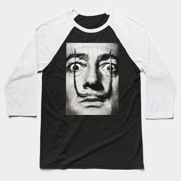 Dali Mustache Baseball T-Shirt by Scar